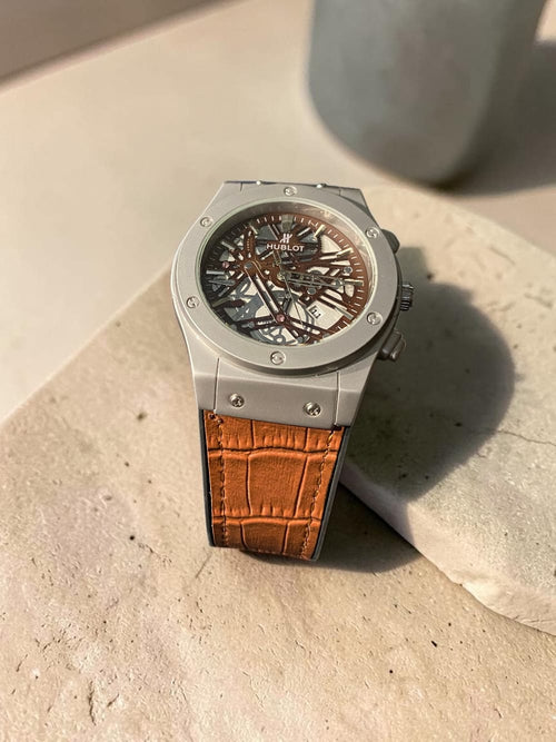 Hublot Classic Fusion Ultra-Thin Skeleton Style Fashion Timepiece